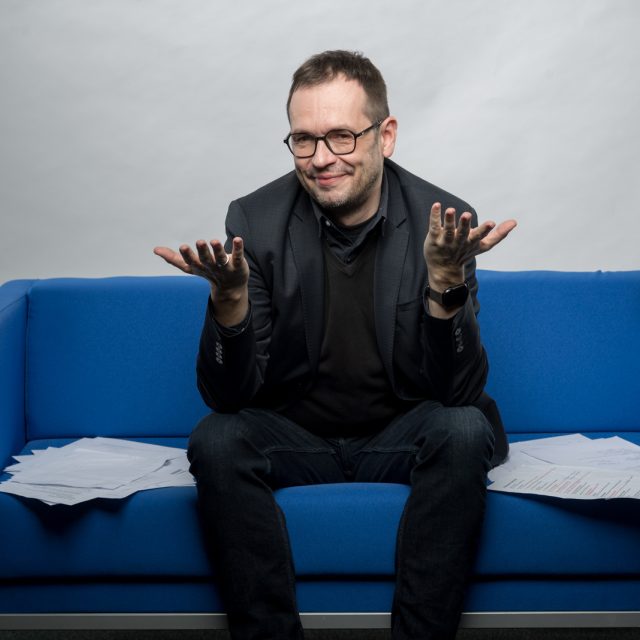 Jožka Kubáník na rozhlasové pohovce | foto: Khalil Baalbaki,  Český rozhlas